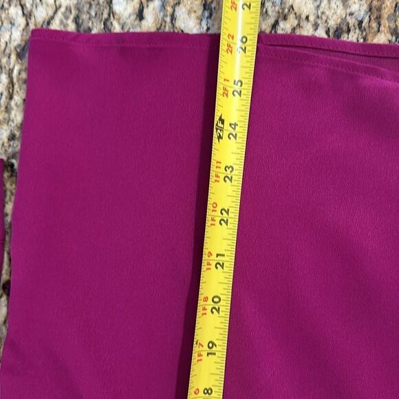 Louben Vintage Silk Long Sleeve Button Down Shirt In Fuchsia Size 10 - Picture 9 of 9